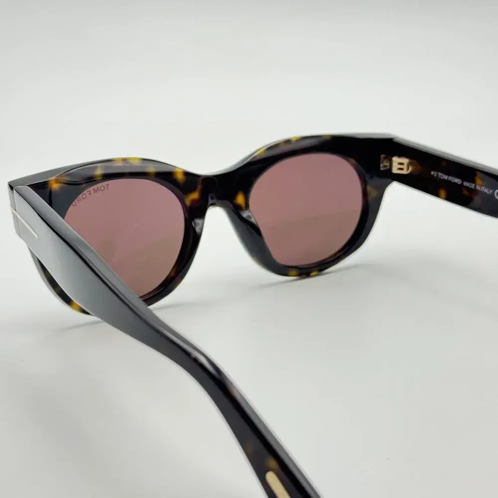 Tom Ford Sunglasses Marine-02 TF1315 52E Havana Cat Eye Frame Brown Lens 50mm